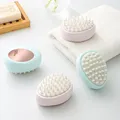 Brosse de massage en silicone pour cuir chevelu shampooing lavage des cheveux douche peigne