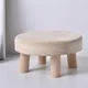 Small Wooden Stool Round Polished Modern Storage Flower Pot Stand Eco-friendly Wooden Color