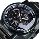WINNER Black Skeleton Mechanical Watch for Men Luminous Pointers Busienss Automatic Watches Luxury