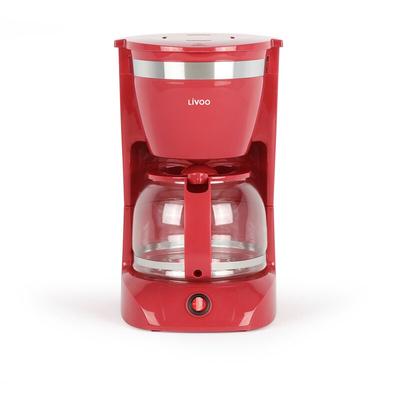 Cafetière filtre 12 tasses 800w rouge - Livoo - dod163rc - rouge