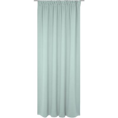 Vorhang WIRTH "Uni Collection", blau (helltürkis), B:142cm H:235cm, Baumwolle (Bio-Baumwolle), Gardinen, nach Maß Image