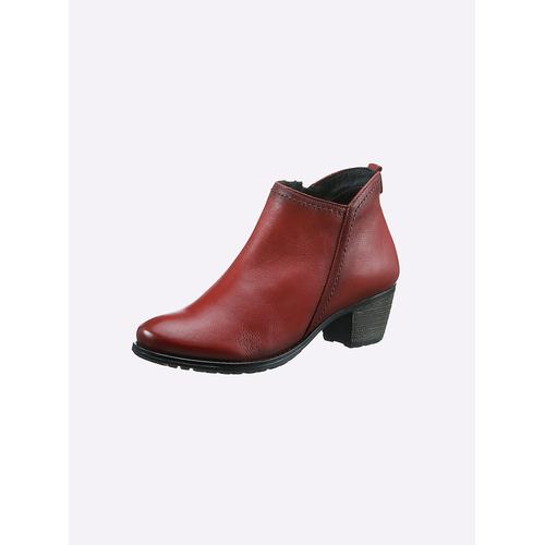 Stiefelette HEINE Gr. 39, rot Damen Schuhe Ankleboots Cowboy-Stiefelette Stiefelette Reißverschlussstiefeletten