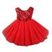 YDOJG Dresses For Girls Toddler Baby Girl Mesh Tulle Birthday Dresses Tutu Sleeveless Pageant Party Dress Girl Wedding Clothes For 4-5 Years