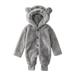 Entyinea Baby Boy Bodysuits Long-sleeve One-pieces Bodysuit Grey 80