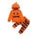 Youmylove Toddler Kids Boys Girls Outfit Pumpkin Prints Long Sleeves Sweatershirt Stripe Pants 2Pcs Set Outfits Boys 2 Piece Outfit