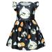 YDOJG Dresses For Girls Toddler Kids Fly Sleeve Cartoon Prints Princess Dress For 6-7 Years