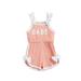 Nituyy Newborn Baby Girl Clothes Romper Floral Sleeveless Tie-Up Spaghetti Strap Halter Jumpsuit Infant Summer Sling Playsuit