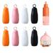 Travel Bottle Sleeves 8 Pack Silicone Covers for Travel Toiletries Travel Accessories for Shampoo Lotion Conditioner Wash Body Bottles(Black/White/Pink/Orange)