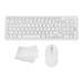 Dpisuuk Wireless Keyboard and Mouse Combo Ultra Slim Silent Full-Size Keyboard and Mouse Set with 2.4G USB Receiver for Laptop Computer PC Desktop (White)