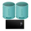 Sony SRS-XB100 Wireless Bluetooth Portable Travel Speaker (Blue 2-Speakers)