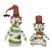 Set of 2 Green and White Sitters Mummy Halloween Plush Figures 10.5"