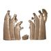 Set of 7 Bronze and Gold Nativity Scene Christmas Figurine 11"