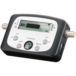goobay Satelliten Finder mit digitaler LCD-Anzeige mit Kompass und Ton, inkl. F-Anschlusskabel Image