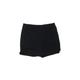 Lands' End Athletic Shorts: Black Print Activewear - Women's Size Large - Indigo Wash