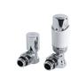 1/2 Female Thread Valve and trv Thermostatic Radiator Valve - Chrome and White - Milano