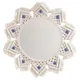 Miroir mural en macramé Boho avec étoiles frange en macramé forme de fleur ronde art mural cadre