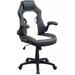 Inbox Zero Latroy Bankers Chair Upholstered/Metal in Gray/Black/Brown | 45 H x 28 W x 30 D in | Wayfair F26A4FB8201443D5A85784CBA9EECBF4