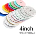 1pc 4inch Wet/Dry Diamond Polishing Pads Granite Concrete Marble Glass Stone Sanding Disc 30-10000