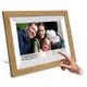 10.1 inch wifi cloud digital photo frame ios Android APP remote digital photo frame wooden digital