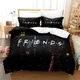 3D Friends TV Movie Duvet Cover Set Full Queen King Size Comforter Cover Bedclothes Bed Linen Quilt