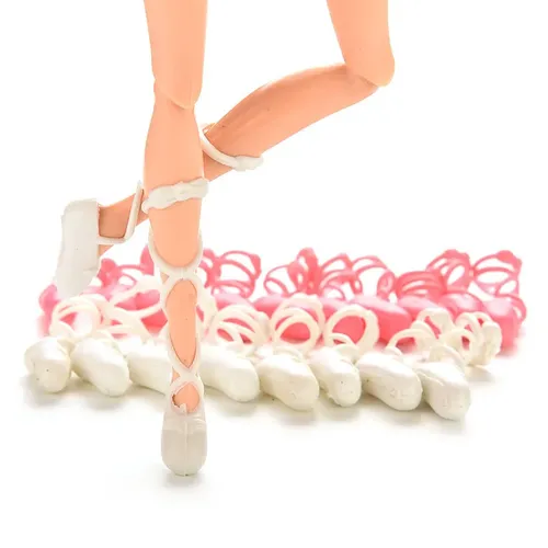 10 Pairs mode Ballett Schuhe Zehe Schuhe für Puppe Haus Für 11'' Puppen Mischfarben Mode Puppen