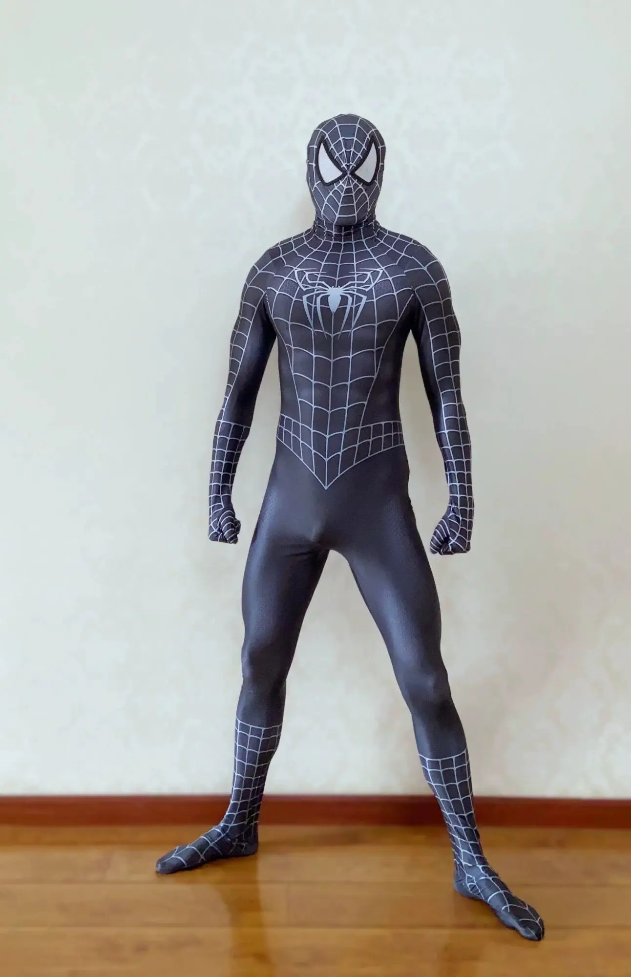 Männer Halloween Schwarz Raimi Spiderman Cosplay Kostüm Venom Symbiote Raimi Anzug Zentai Bodysuit Erwachsene Party Overalls Image
