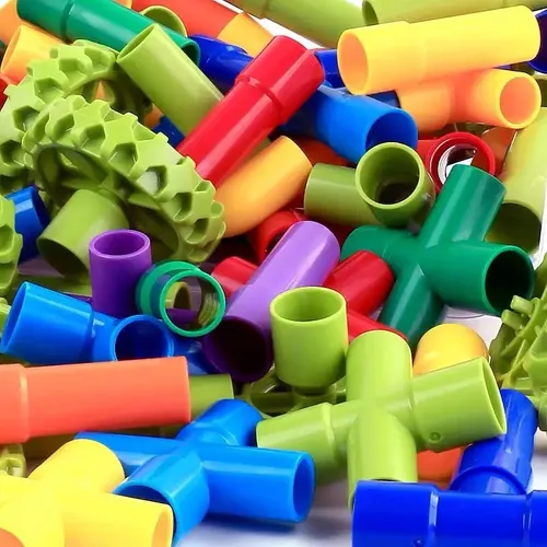 DIY Wasser Bausteine Spielzeug Montessori Wasser leitung Bausteine Spielzeug Designer Kinder Bau