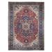 Shahbanu Rugs Large Size Original Antique Persian Serapi Heriz Some Wear Clean Hand Knotted Oriental Rug (12'1" x 19'5")
