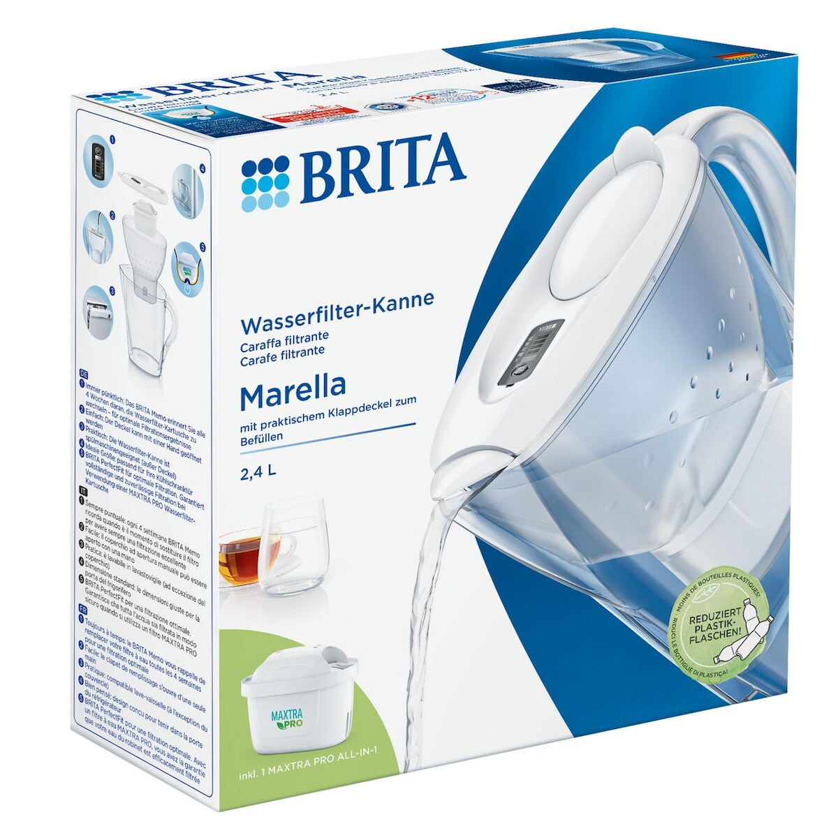 Brita Marella Wasserfilter Kanne, 2.4 L, mit Deckel, weiß Image