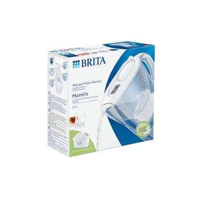 Brita Marella Wasserfilter Kanne, 2.4 L, mit Deckel, weiß