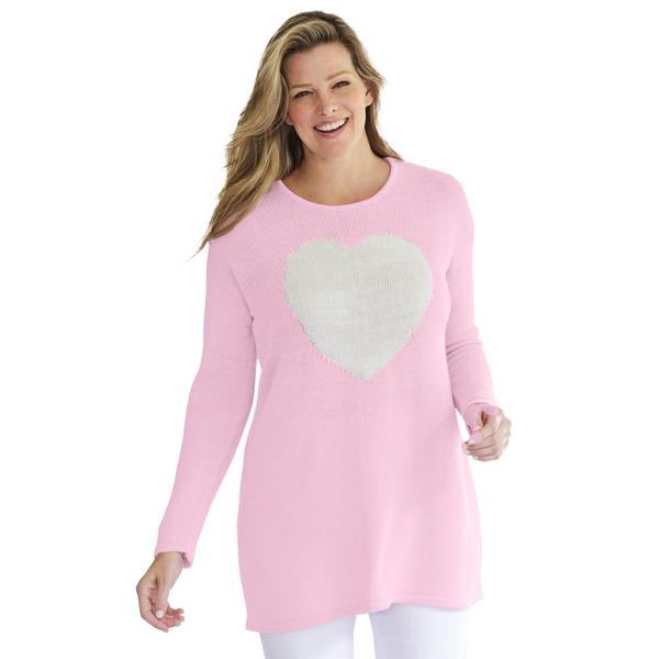 plus-size-womens-motif-sweater-by-woman-within-in-pink-heart--size-1x--pullover/