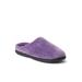 Wide Width Women's Darcy Velour Clog W/Quilted Cuff Slipper by Dearfoams in Smokey Purple (Size L W)