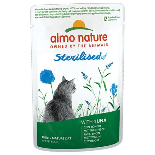 24x70g Almo Nature Holistic Sterilised Thunfisch Katzenfutter nass