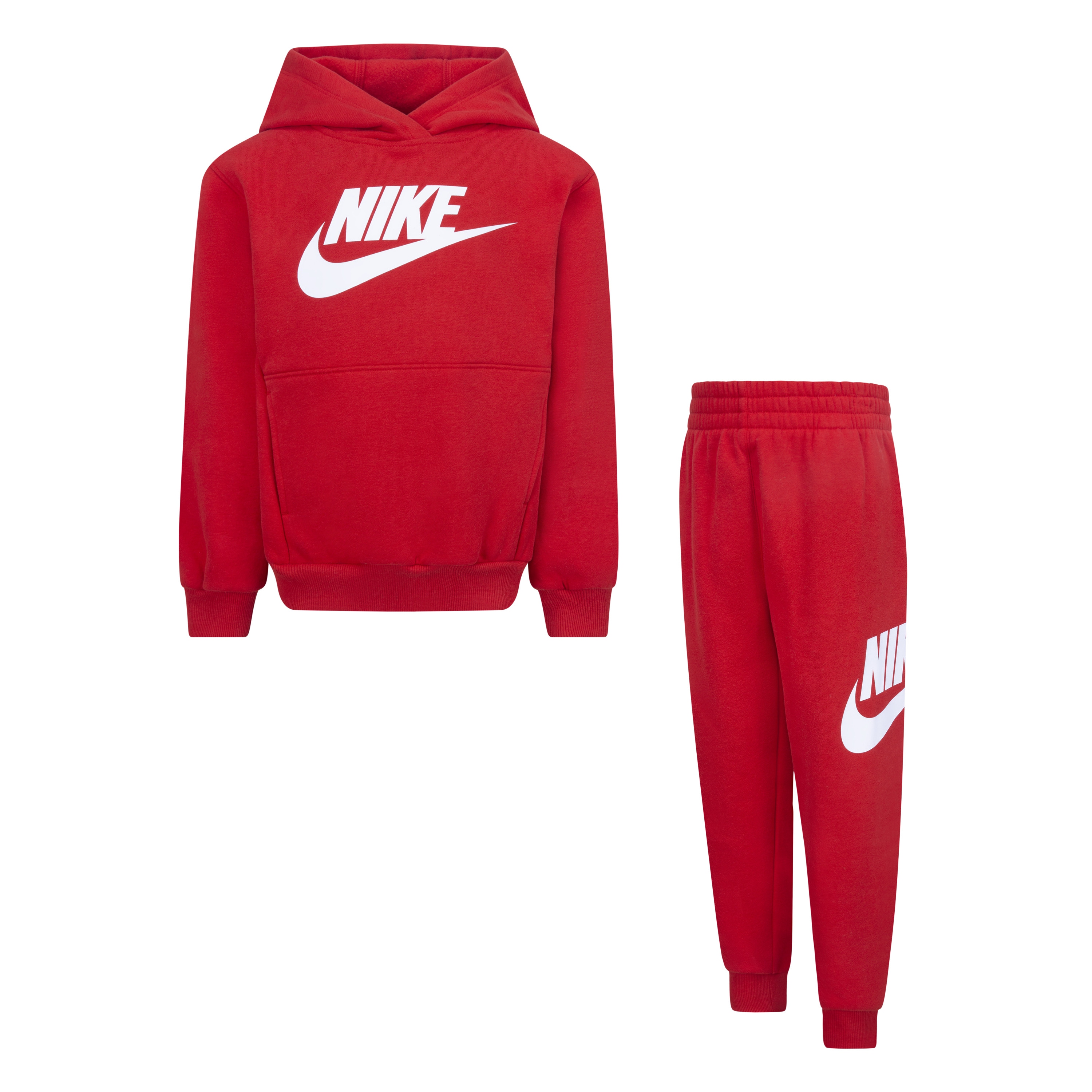 Jogginganzug NIKE SPORTSWEAR "NKN CLUB FLEECE SET", Kinder, Gr. 3 (98), rot (university rot), Sweatware, Obermaterial: 60% Baumwolle, 40% Polyester, unifarben, Sportanzüge, für Kinder Image