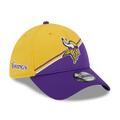 Men's New Era Gold/Purple Minnesota Vikings 2023 Sideline 39THIRTY Flex Hat