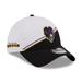 Youth New Era White/Black Baltimore Ravens 2023 Sideline 9TWENTY Adjustable Hat