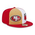 Men's New Era Gold/Scarlet San Francisco 49ers 2023 Sideline 59FIFTY Fitted Hat