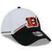 Men's New Era White/Black Cincinnati Bengals 2023 Sideline 39THIRTY Flex Hat