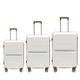 HADI LONDON Hard Shell Suitcase Lightweight Luggage Carry-Ons Set Trolley on Wheels Airplane Travel Bag with TSA Lock & 4 Spinner Wheels Polypropylene MLP-02 (White, 3 Piece Set 20" + 24" + 28")