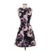 ASOS Casual Dress - A-Line: Black Floral Motif Dresses - Women's Size 0