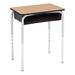 Learniture Adjustable Height Open Front School Student Desk w/ Plastic Book Box Laminate/Metal | Wayfair LNT-OFD-131-SV-BK