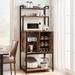 Rustic 5-Tier Microwave Stand with 2 Drawer Bakers Racks for Kitchens with Storage - 15.7"W x 23.6"L x 58.2"H