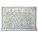 Shahbanu Rugs Cadet Gray Acoustic White Supple Collection Hand Knotted Oushak Design Pure Wool Oversized Rug (12'0" x 17'9")
