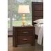 Rena Walnut 2-Drawer Nightstand