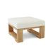 Capistrano Teak Outdoor Ottoman with Sunbrella Cushions