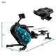 Water Rowing Machine Rower with LCD Monitor, Exercise Workout Water Rower for Home Use