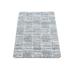 Shahbanu Rugs Cloud Gray, Pure Wool, Modern Checkers Design, Hand Loomed, Sample Fragment, Squarish, Oriental Rug (1'6" x 2'0")