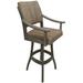 Winston Porter Khaniya Swivel Stool Wood/Upholstered in Brown | 52 H x 20 W x 21 D in | Wayfair AA1385EA87A040F08D54F493CFFE54DB