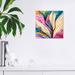 Red Barrel Studio® Colorful Inside Petals On Canvas Print Canvas in Blue/Pink/Yellow | 12 H x 12 W x 0.8 D in | Wayfair