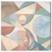 Wrought Studio™ Eoghann Pastel Geos II On Canvas by Wynwood Studio Print Canvas in Blue/Brown | 12 H x 12 W x 0.8 D in | Wayfair